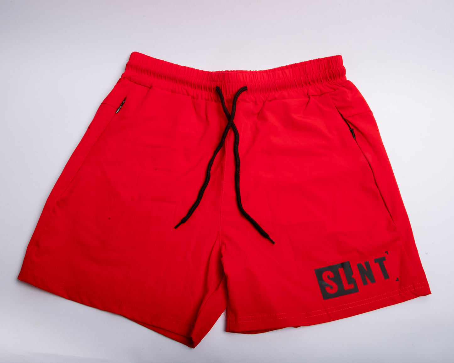 SLNT Logo Shorts Red