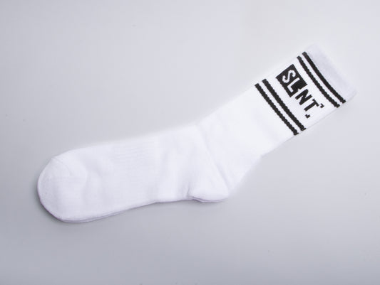 SLNT Logo Sock White