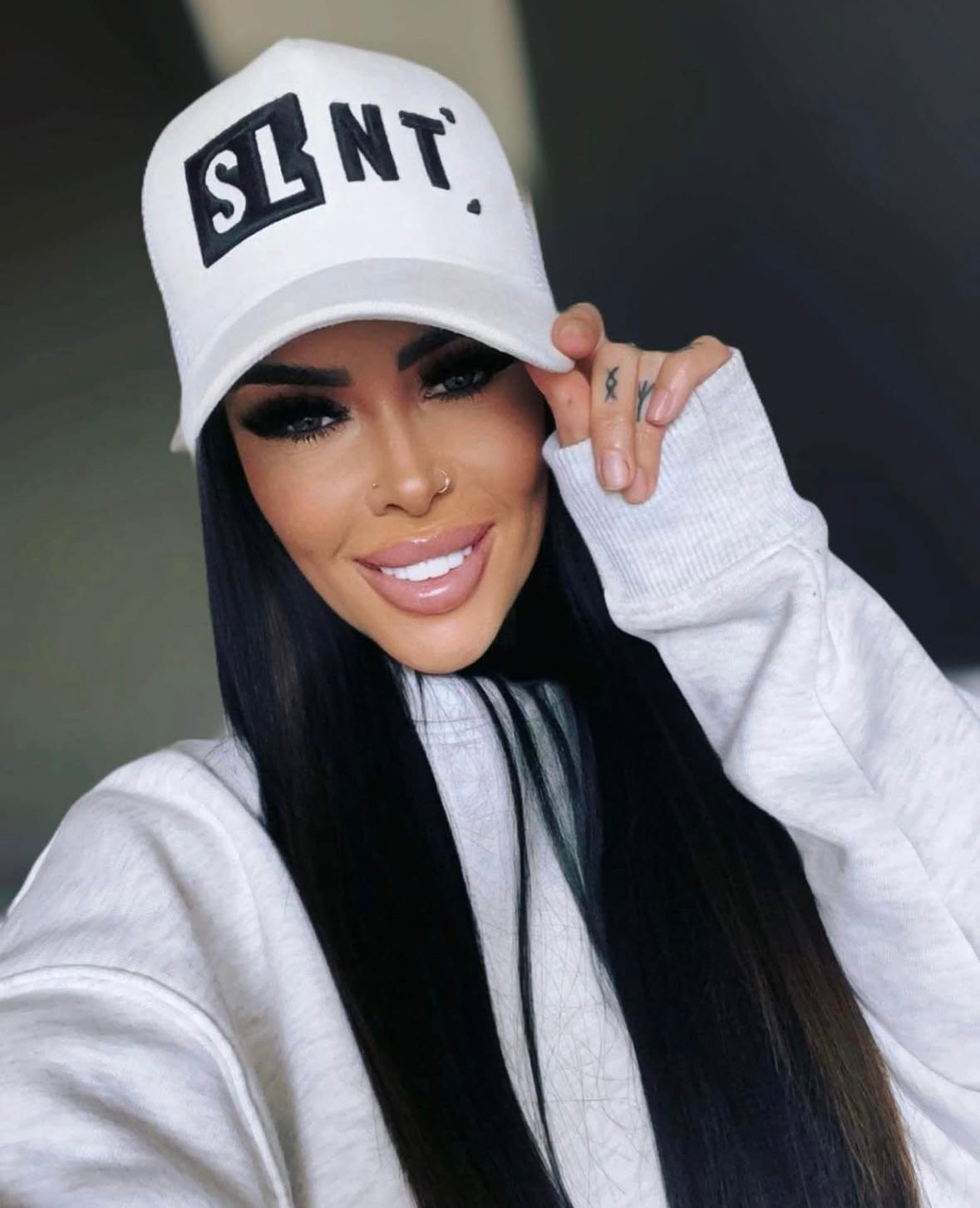 SLNT Logo Cap White